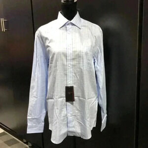 Black Brown 1826 Wrinkle Free, dressy button-down, chest pocket, size 15.5 34/35